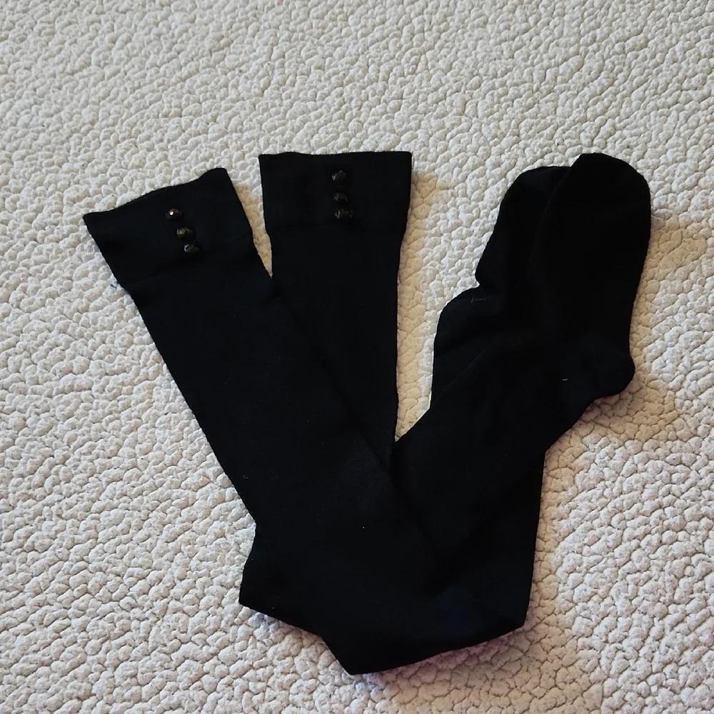 Cato Preppy Jeweled Black Knee High Stocking Socks